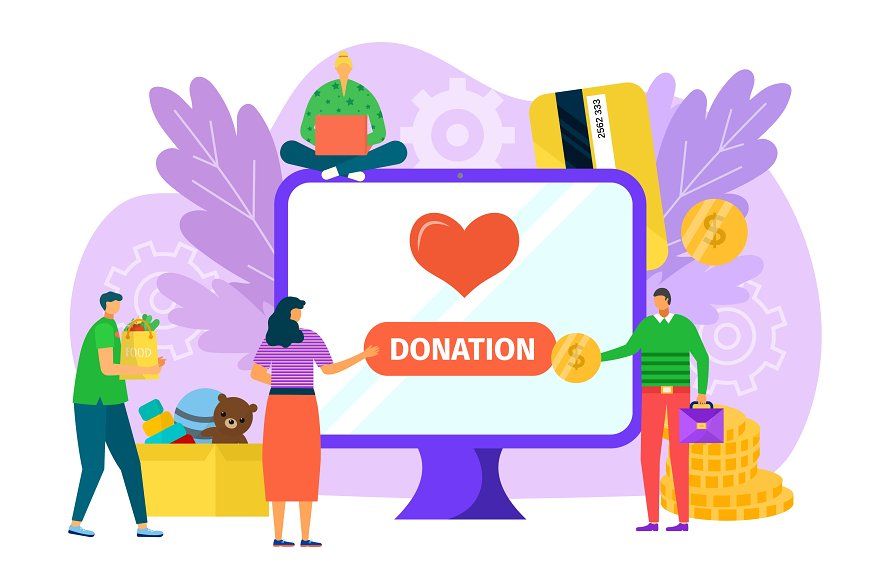 Nonprofit donation management illustration